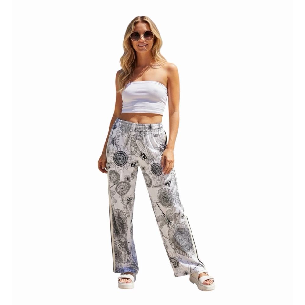 Norma Kamali Odonata Offset Stripe Boyfriend Sweatpants Side Stripe XXS/28 NWT - Picture 13 of 13